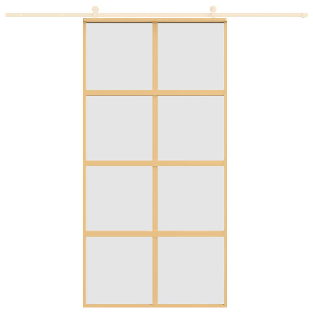 Thumbnail - vidaXL Schiebetür Golden 102,5x205 cm Matt ESG-Glas und Aluminium