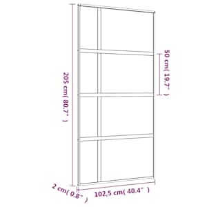 Posuvné dveře zlaté 102,5 x 205 cm čiré ESG sklo a hliník - obrázek 9