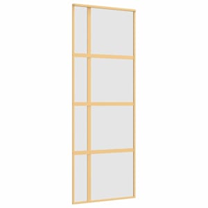 vidaXL liuguks, kuldne, 76x205 cm, matt ESG-klaas ja alumiinium