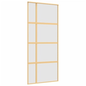 Posuvné dveře zlaté 90 x 205 cm mléčné ESG sklo a hliník - obrázek 2