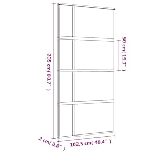 Posuvné dveře zlaté 102,5 x 205 cm mléčné ESG sklo a hliník - obrázek 9