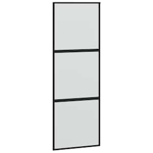 vidaXL l&uuml;kanduks, must, 76x205 cm, karastatud klaas ja alumiinium