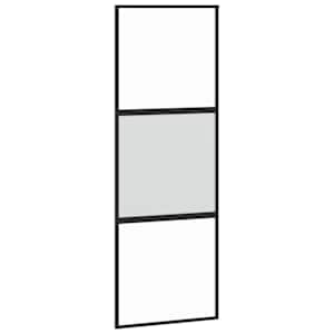 vidaXL l&uuml;kanduks, must, 76x205 cm, karastatud klaas ja alumiinium
