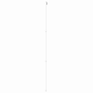 Posuvné dveře bílé 90 x 205 cm tvrzené sklo a hliník - obrázek 4