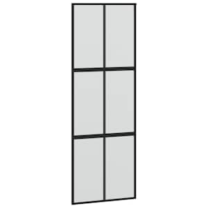 vidaXL l&uuml;kanduks, must, 76x205 cm, karastatud klaas ja alumiinium