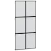 vidaXL liuguks, must, 102,5 x 205 cm, karastatud klaas ja alumiinium