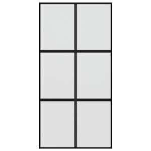 Posuvné dveře černé 102,5 x 205 cm tvrzené sklo a hliník - obrázek 3