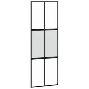 vidaXL l&uuml;kanduks, must, 76x205 cm, karastatud klaas ja alumiinium