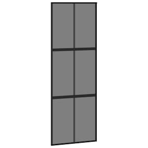vidaXL l&uuml;kanduks, must, 76x205 cm, karastatud klaas ja alumiinium