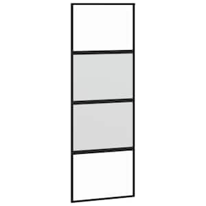vidaXL l&uuml;kanduks, must, 76x205 cm, karastatud klaas ja alumiinium
