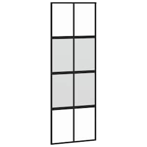 vidaXL l&uuml;kanduks, must, 76x205 cm, karastatud klaas ja alumiinium