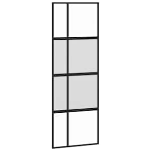 vidaXL l&uuml;kanduks, must, 76x205 cm, karastatud klaas ja alumiinium