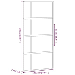 Posuvné dveře černé 102,5 x 205 cm tvrzené sklo a hliník - obrázek 8