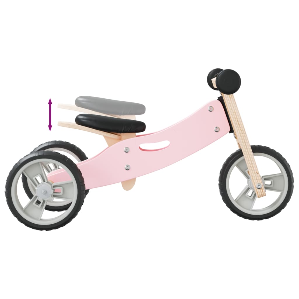 Rózsaszín 2 az 1-ben egyensúlyozó-kerékpár gyerekeknek 