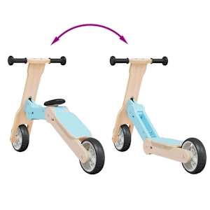 Dětská koloběžka 2 v 1 světle modrá - obrázek 10
