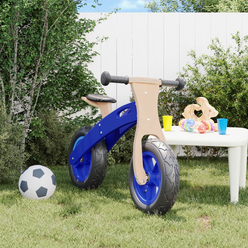 vidaXL Vélo d'équilibre pour enfants avec pneus pneumatiques bleu