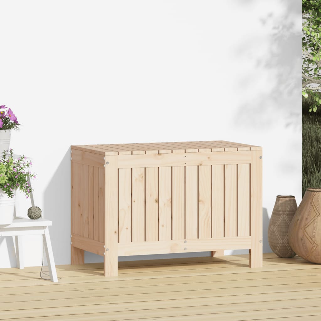 vidaXL tömör fenyőfa kerti tárolóláda 76x42,5x54 cm