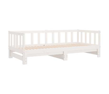 vidaXL Tagesbett Ausziehbar Wei&szlig; 90x200 cm Massivholz Kiefer