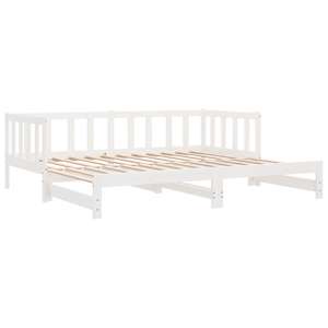 Válenda s přistýlkou bílá 90 x 200 cm masivní borové dřevo - obrázek 11