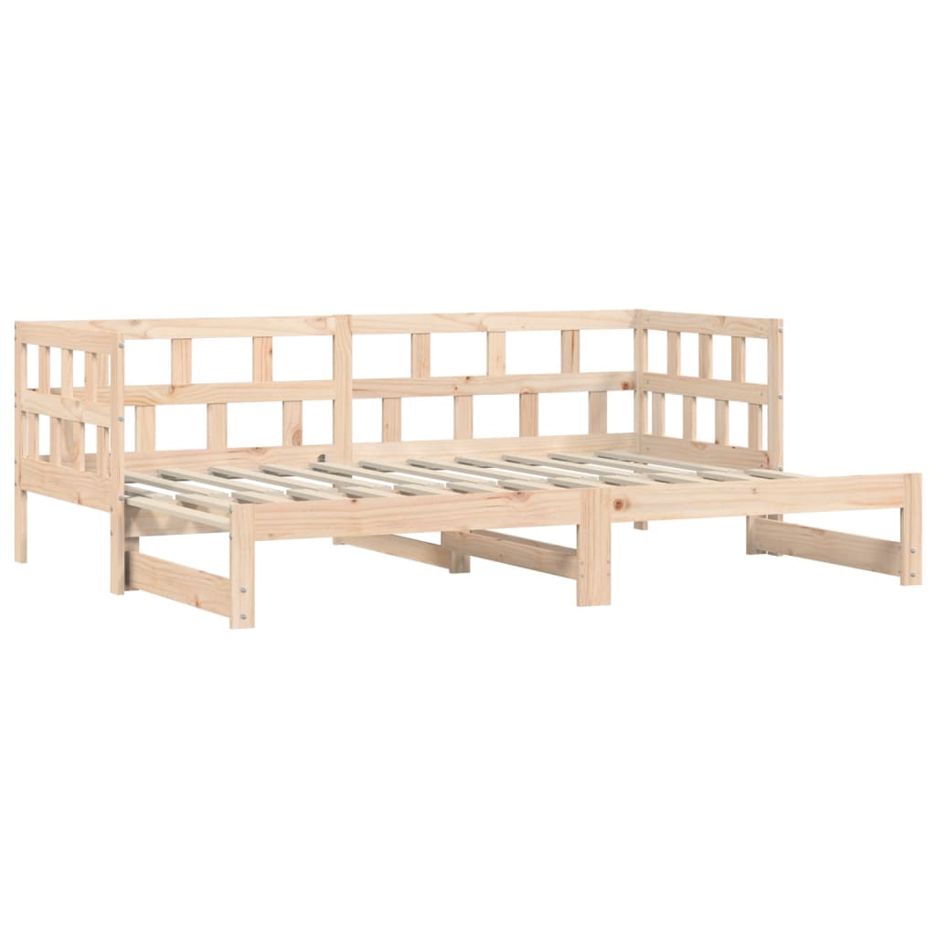vidaXL Pat de zi cu extensie, 80x200 cm, lemn masiv de pin