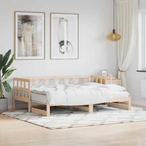 Válenda s přistýlkou 90 x 190 cm masivní borové dřevo - obrázek 1