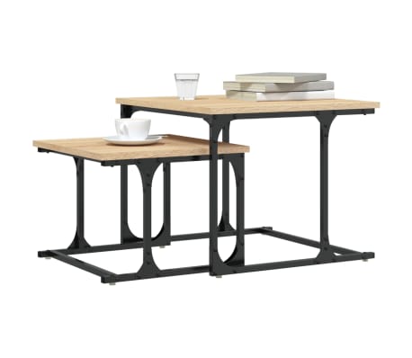 vidaXL Satztische 2 Stk. Sonoma-Eiche Holzwerkstoff