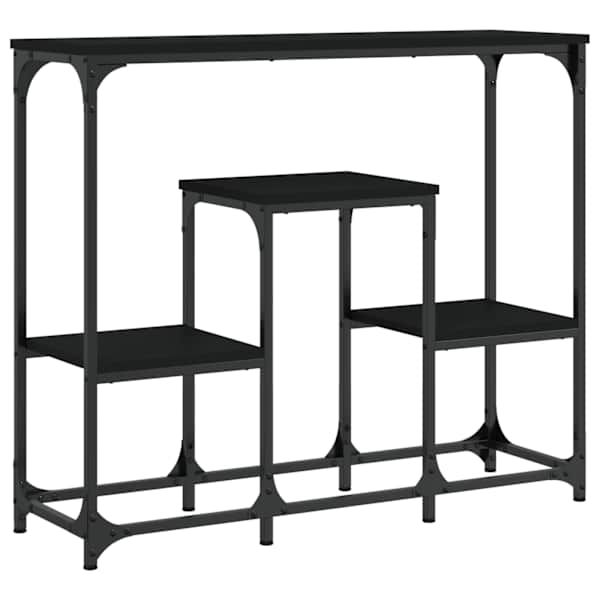 vidaXL konsoollaud, must, 89,5 x 28 x 76 cm, tehispuit