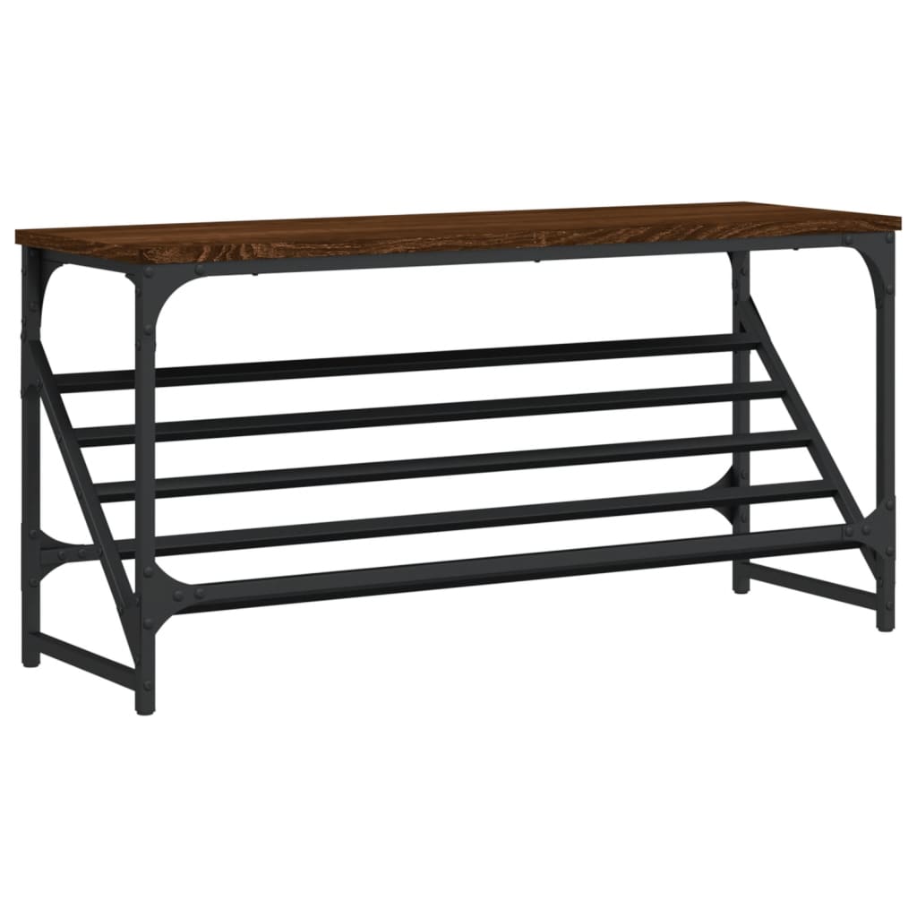 vidaXL Botník hnědý dub 90 x 30 x 45 cm kompozitní dřevo
