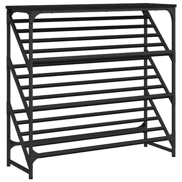 vidaXL kingariiul, must, 90 x 30 x 85 cm, tehispuit