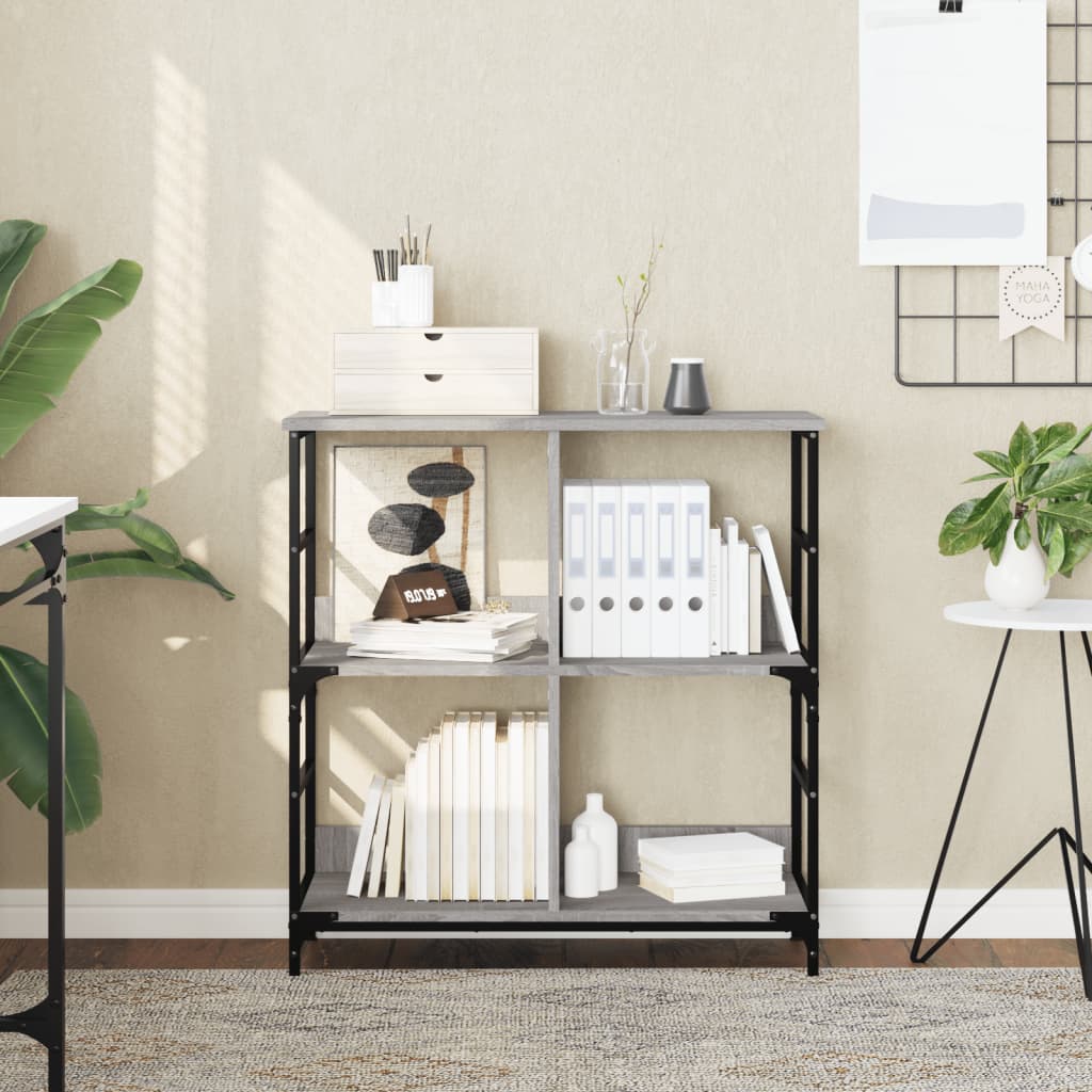 Bookshelf Office Book Shelf Storage Cabinet Book Rack Engineered Wood vidaXL