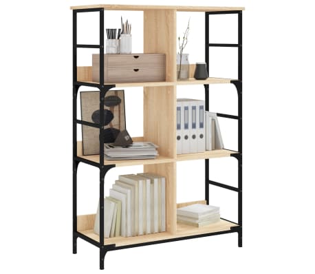 vidaXL Polica za knjige boja hrasta 78,5x33x117,5 cm konstruirano drvo