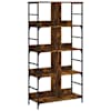 vidaXL raamaturiiul, suitsutamm, 78,5x33x153 cm, tehispuit