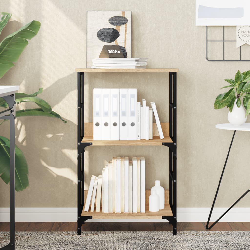 vidaXL bogreol 50x33x82 cm konstrueret træ sonoma-eg
