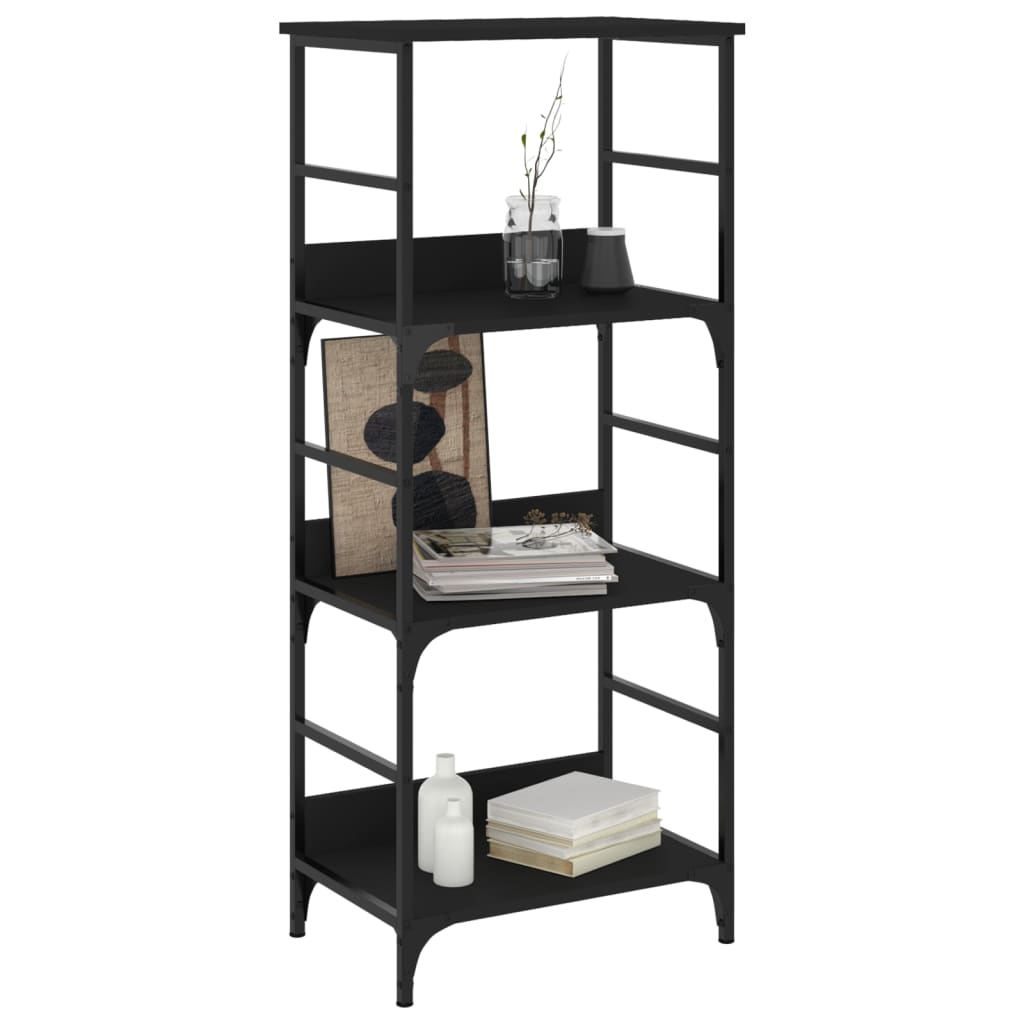 vidaXL Boekenrek 50x33x117,5 cm bewerkt hout zwart afbeelding