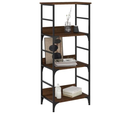 vidaXL Bibliotecă, stejar maro, 50x33x117,5 cm, lemn prelucrat