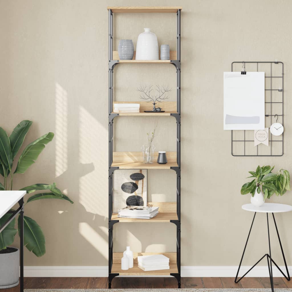 vidaXL Bücherregal Sonoma-Eiche 50 x 33 x 188,5 cm Holzwerkstoff