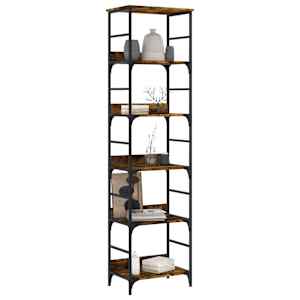vidaXL Bookshelf Smoked Oak 50x33x188.5 cm Engineered Wood