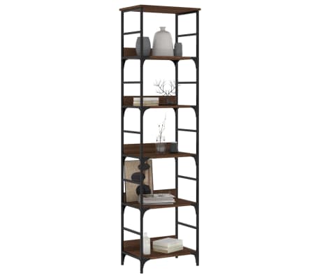 vidaXL Bookshelf Brown Oak 50x33x188.5 cm Engineered Wood