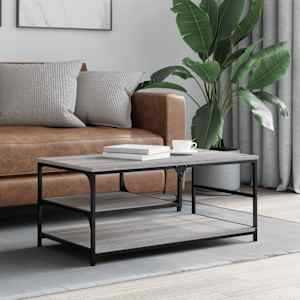 Klubska mizica siva sonoma 90x49x40 cm inženirski les