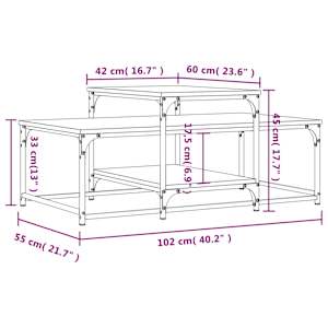 Konferenční stolek černý 102 x 60 x 45 cm kompozitní dřevo - obrázek 9