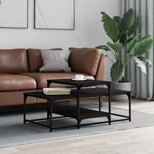 Konferenční stolek černý 102 x 60 x 45 cm kompozitní dřevo - obrázek 1