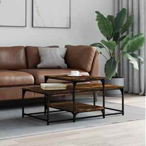 Konferenční stolek kouřový dub 102x60x45 cm kompozitní dřevo - obrázek 1