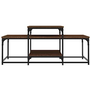 Konferenční stolek hnědý dub 102 x 60 x 45 cm kompozitní dřevo - obrázek 4