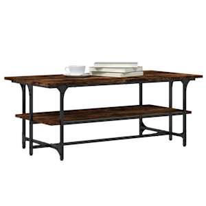 vidaXL Măsuță de cafea, stejar fumuriu, 100x50x40 cm, lemn prelucrat