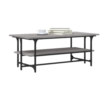 vidaXL Coffee Table Grey Sonoma 100x50x40 cm Engineered Wood