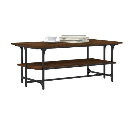 vidaXL Coffee Table Brown Oak 100x50x40 cm Engineered Wood