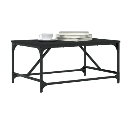 vidaXL Tavolino da Salotto Nero 75x50x35 cm in Legno Multistrato