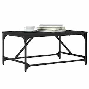 vidaXL Tavolino da Salotto Nero 75x50x35 cm in Legno Multistrato