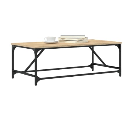 vidaXL Salontafel 100x50x35 cm bewerkt hout sonoma eikenkleurig