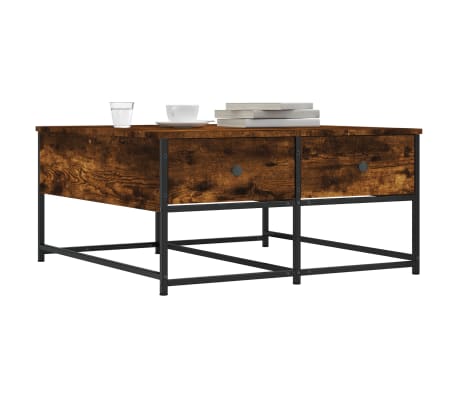 vidaXL kafijas galdiņš, ozola krāsa, 80x80x40 cm, inženierijas koks